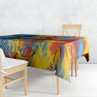 Romania Freedom Tablecloth Flag Day June 26 - Raised Fist - Graffiti Style