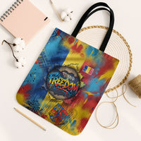 Romania Freedom Tote Bag Flag Day June 26 - Raised Fist - Graffiti Style
