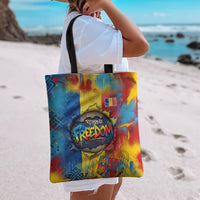 Romania Freedom Tote Bag Flag Day June 26 - Raised Fist - Graffiti Style