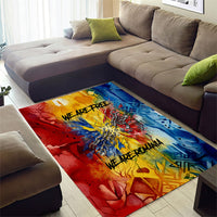 Romania We Are Free Eagle Area Rug Romanian Flag Broken Chains - Watercolor Style