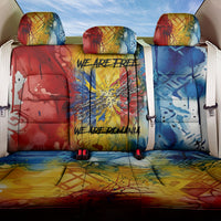 Romania We Are Free Eagle Back Car Seat Cover Romanian Flag Broken Chains - Watercolor Style