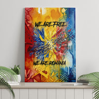 Romania We Are Free Eagle Canvas Wall Art Romanian Flag Broken Chains - Watercolor Style