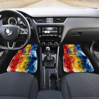 Romania We Are Free Eagle Car Mats Romanian Flag Broken Chains - Watercolor Style