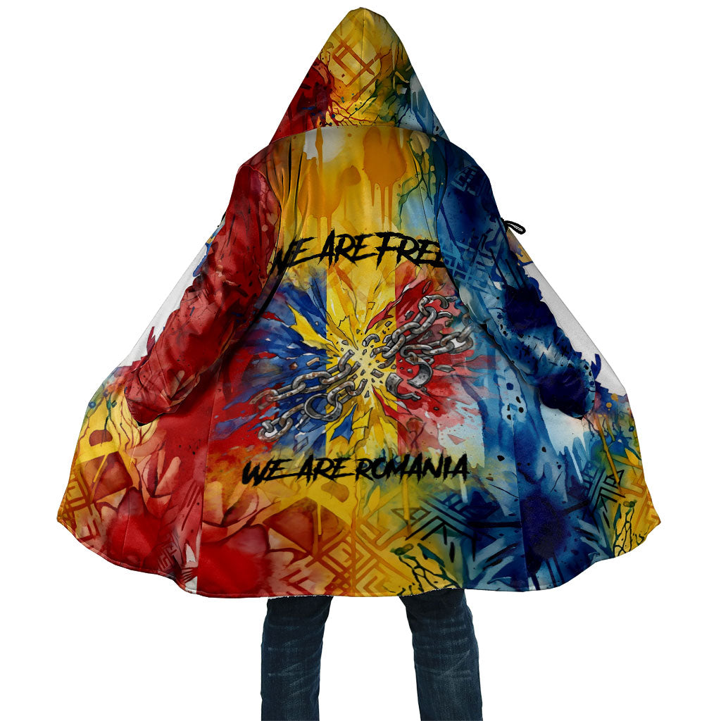 Romania We Are Free Eagle Cloak Romanian Flag Broken Chains - Watercolor Style