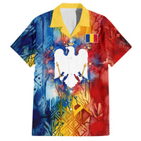 Romania We Are Free Eagle Hawaiian Shirt Romanian Flag Broken Chains - Watercolor Style