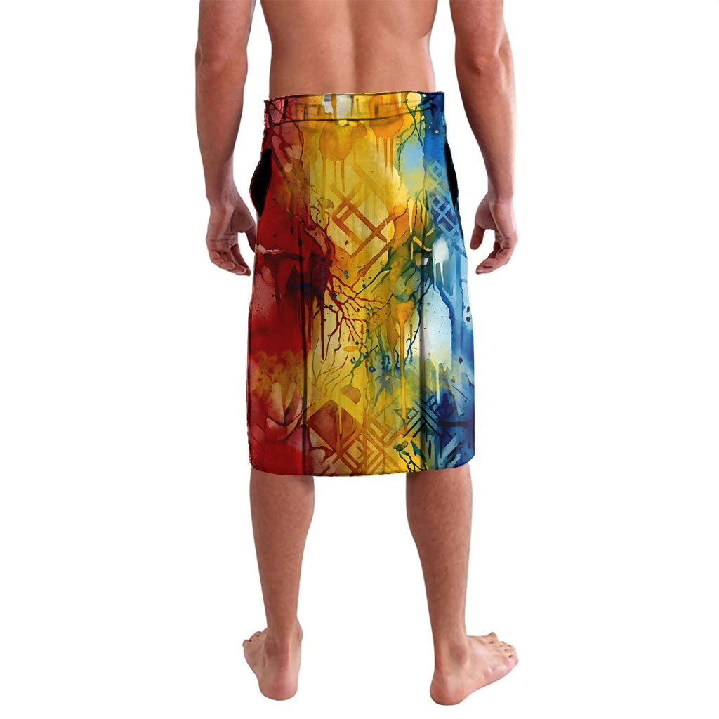Romania We Are Free Eagle Lavalava Romanian Flag Broken Chains - Watercolor Style