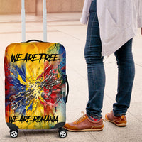 Romania We Are Free Eagle Luggage Cover Romanian Flag Broken Chains - Watercolor Style
