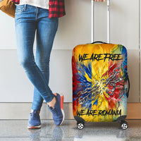 Romania We Are Free Eagle Luggage Cover Romanian Flag Broken Chains - Watercolor Style
