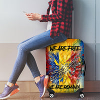 Romania We Are Free Eagle Luggage Cover Romanian Flag Broken Chains - Watercolor Style