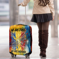 Romania We Are Free Eagle Luggage Cover Romanian Flag Broken Chains - Watercolor Style