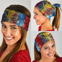 Romania We Are Free Eagle Neck Gaiter Romanian Flag Broken Chains - Watercolor Style