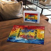 Romania We Are Free Eagle Puzzle Romanian Flag Broken Chains - Watercolor Style