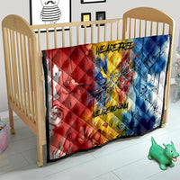 Romania We Are Free Eagle Quilt Romanian Flag Broken Chains - Watercolor Style