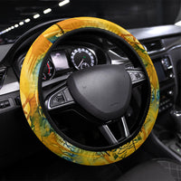 Romania We Are Free Eagle Steering Wheel Cover Romanian Flag Broken Chains - Watercolor Style