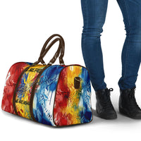 Romania We Are Free Eagle Travel Bag Romanian Flag Broken Chains - Watercolor Style