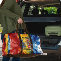 Romania We Are Free Eagle Travel Bag Romanian Flag Broken Chains - Watercolor Style