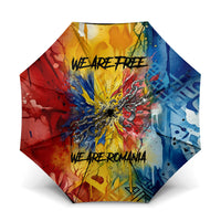 Romania We Are Free Eagle Umbrella Romanian Flag Broken Chains - Watercolor Style
