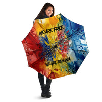 Romania We Are Free Eagle Umbrella Romanian Flag Broken Chains - Watercolor Style