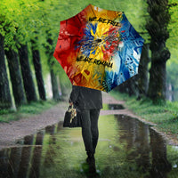 Romania We Are Free Eagle Umbrella Romanian Flag Broken Chains - Watercolor Style