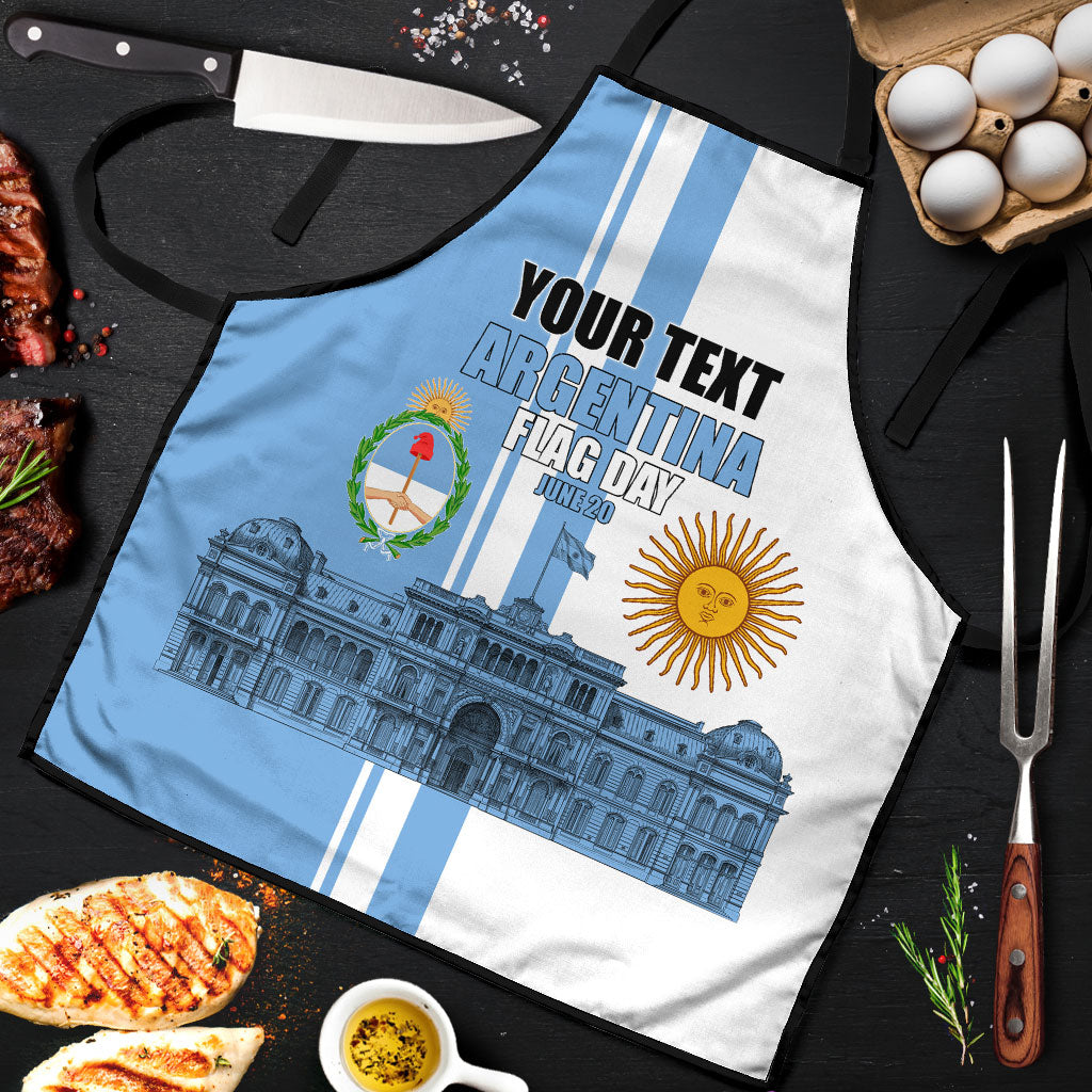 Personalized Argentina Flag Day Apron Sun Of May Patriotic Blue Gradient Sketch