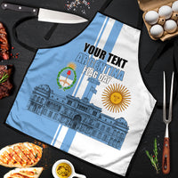Personalized Argentina Flag Day Apron Sun Of May Patriotic Blue Gradient Sketch