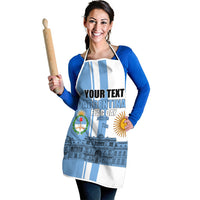 Personalized Argentina Flag Day Apron Sun Of May Patriotic Blue Gradient Sketch