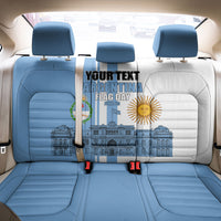 Personalized Argentina Flag Day Back Car Seat Cover Sun Of May Patriotic Blue Gradient Sketch