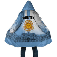 Personalized Argentina Flag Day Cloak Sun Of May Patriotic Blue Gradient Sketch