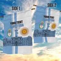 Personalized Argentina Flag Day Garden Flag Sun Of May Patriotic Blue Gradient Sketch