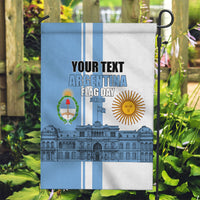 Personalized Argentina Flag Day Garden Flag Sun Of May Patriotic Blue Gradient Sketch