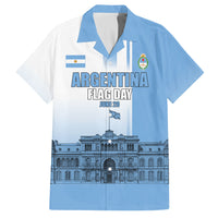 Personalized Argentina Flag Day Hawaiian Shirt Sun Of May Patriotic Blue Gradient Sketch