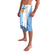 Personalized Argentina Flag Day Lavalava Sun Of May Patriotic Blue Gradient Sketch