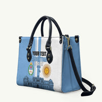 Personalized Argentina Flag Day Leather Bag Sun Of May Patriotic Blue Gradient Sketch
