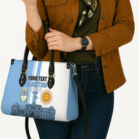 Personalized Argentina Flag Day Leather Bag Sun Of May Patriotic Blue Gradient Sketch