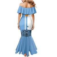 Personalized Argentina Flag Day Mermaid Dress Sun Of May Patriotic Blue Gradient Sketch