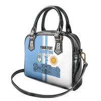Personalized Argentina Flag Day Shoulder Handbag Sun Of May Patriotic Blue Gradient Sketch