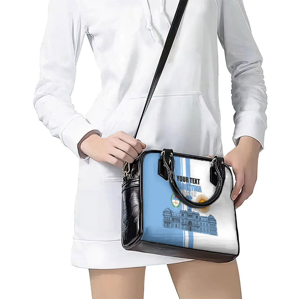 Personalized Argentina Flag Day Shoulder Handbag Sun Of May Patriotic Blue Gradient Sketch