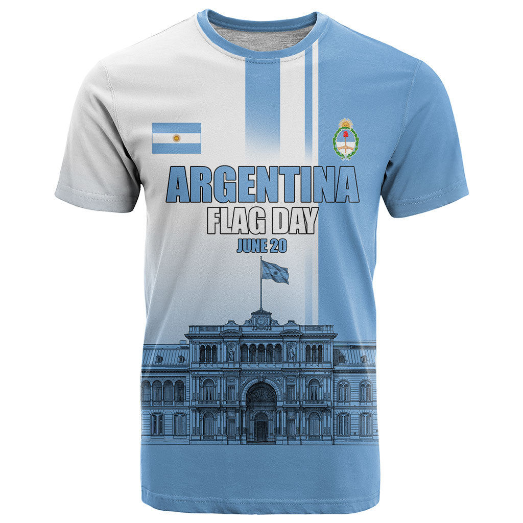 Personalized Argentina Flag Day T Shirt Sun Of May Patriotic Blue Gradient Sketch