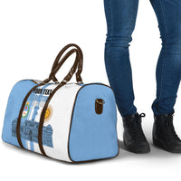 Personalized Argentina Flag Day Travel Bag Sun Of May Patriotic Blue Gradient Sketch