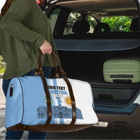 Personalized Argentina Flag Day Travel Bag Sun Of May Patriotic Blue Gradient Sketch