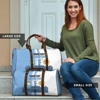 Personalized Argentina Flag Day Travel Bag Sun Of May Patriotic Blue Gradient Sketch