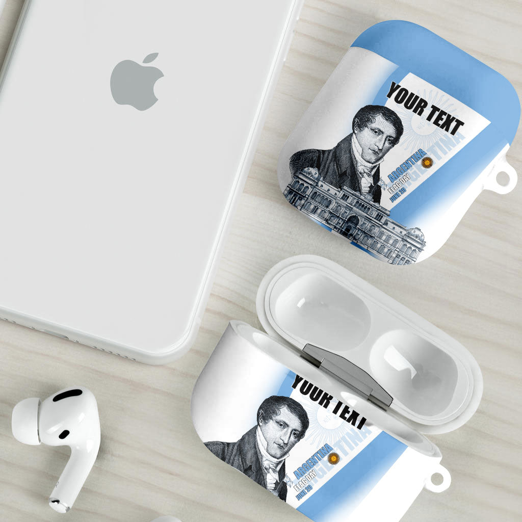 Custom Argentina Manuel Belgrano AirPods Case Flag Day - Patriotic Sun of May