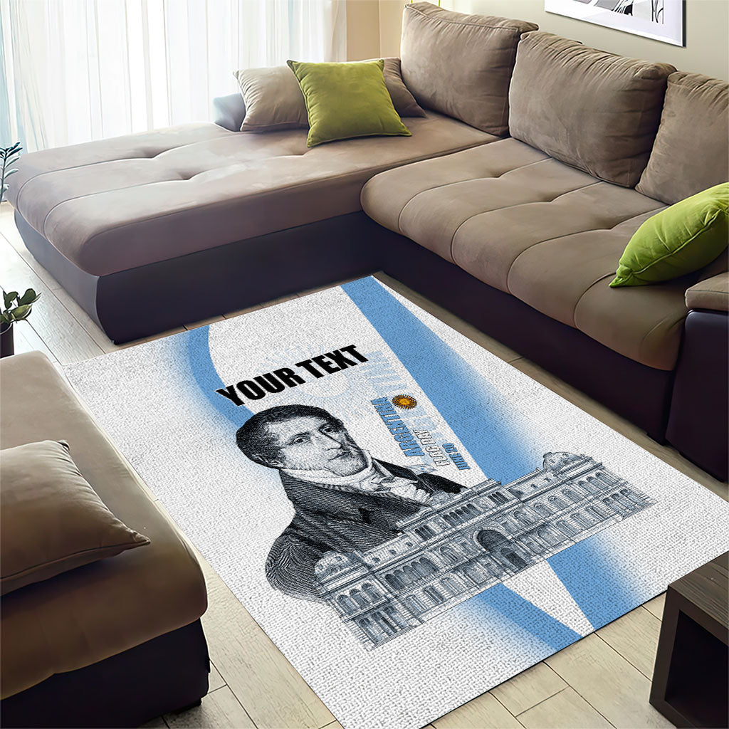 Custom Argentina Manuel Belgrano Area Rug Flag Day - Patriotic Sun of May