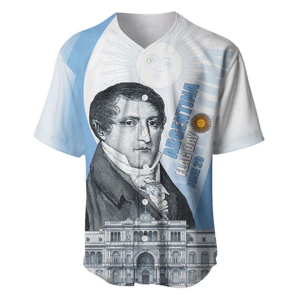 Custom Argentina Manuel Belgrano Baseball Jersey Flag Day - Patriotic Sun of May