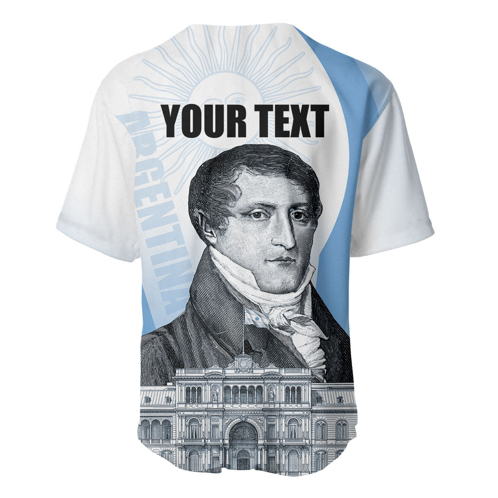 Custom Argentina Manuel Belgrano Baseball Jersey Flag Day - Patriotic Sun of May