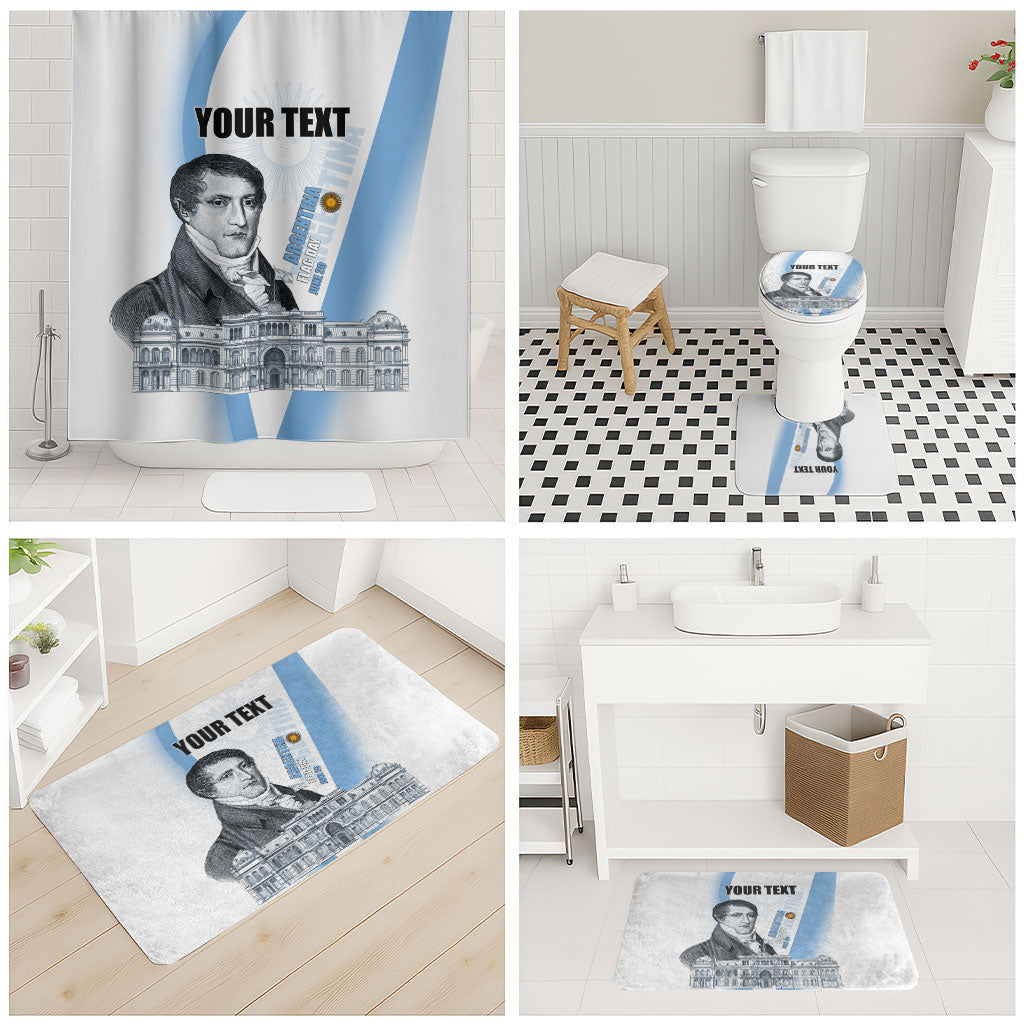 Custom Argentina Manuel Belgrano Bathroom Set Flag Day - Patriotic Sun of May
