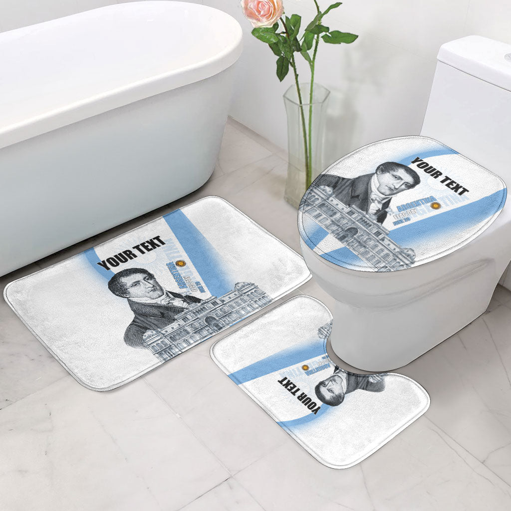 Custom Argentina Manuel Belgrano Bathroom Set Flag Day - Patriotic Sun of May