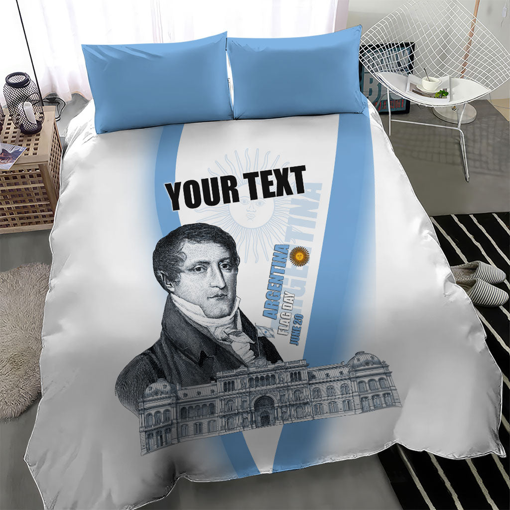 Custom Argentina Manuel Belgrano Bedding Set Flag Day - Patriotic Sun of May