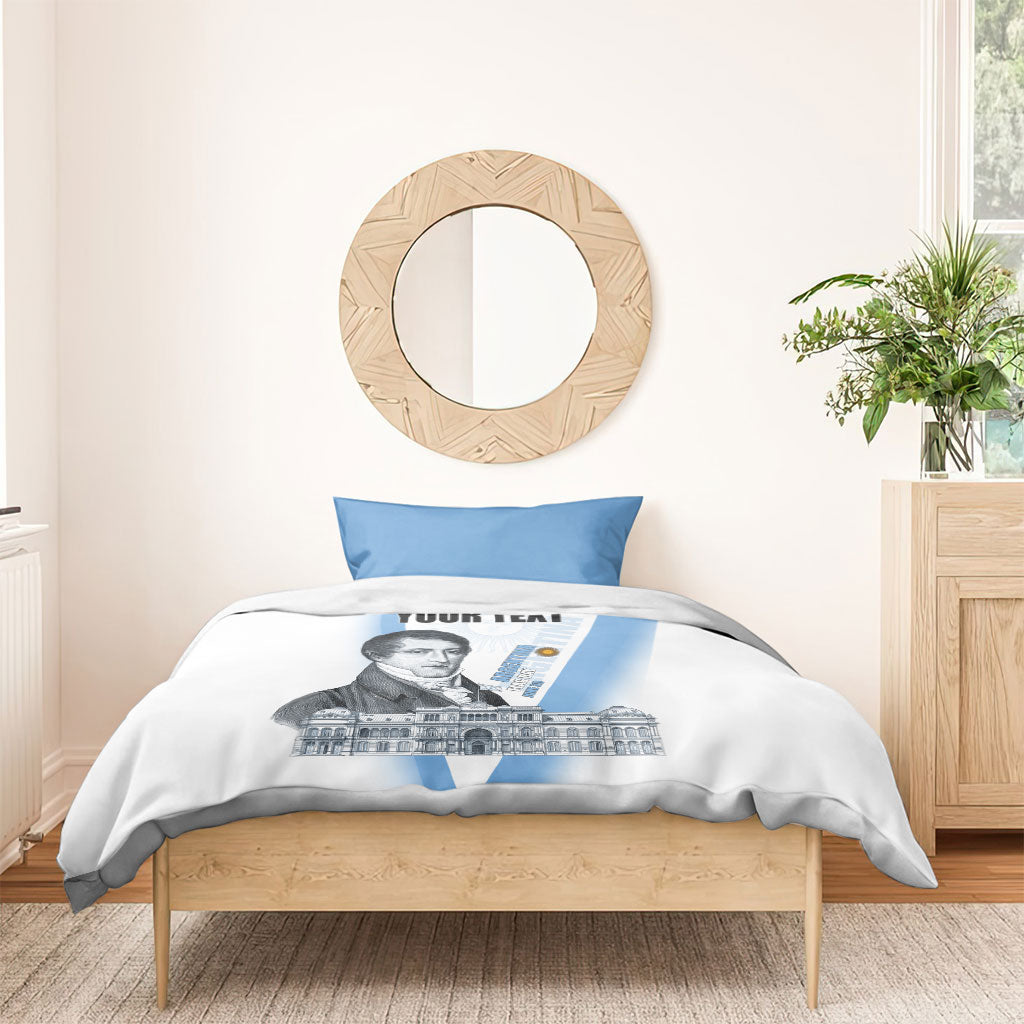 Custom Argentina Manuel Belgrano Bedding Set Flag Day - Patriotic Sun of May