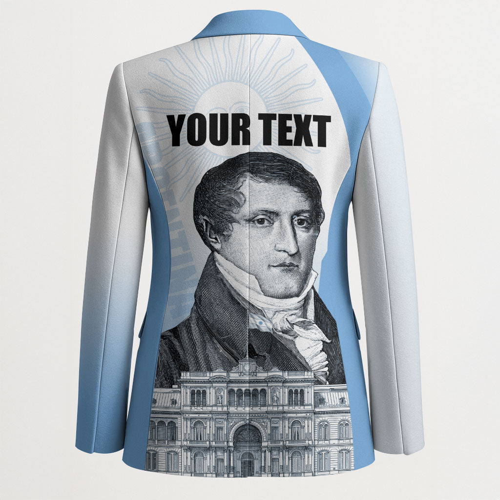 Custom Argentina Manuel Belgrano Blazer Flag Day - Patriotic Sun of May